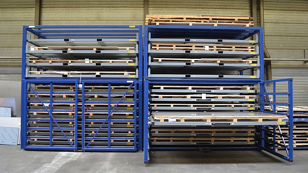 Stockage des tôles et des profils